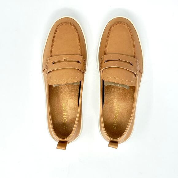 Vionic Uptown Women's Loafers Camel Leather Sz 6 Wide Excellent Condition w Box - Picture 7 of 13